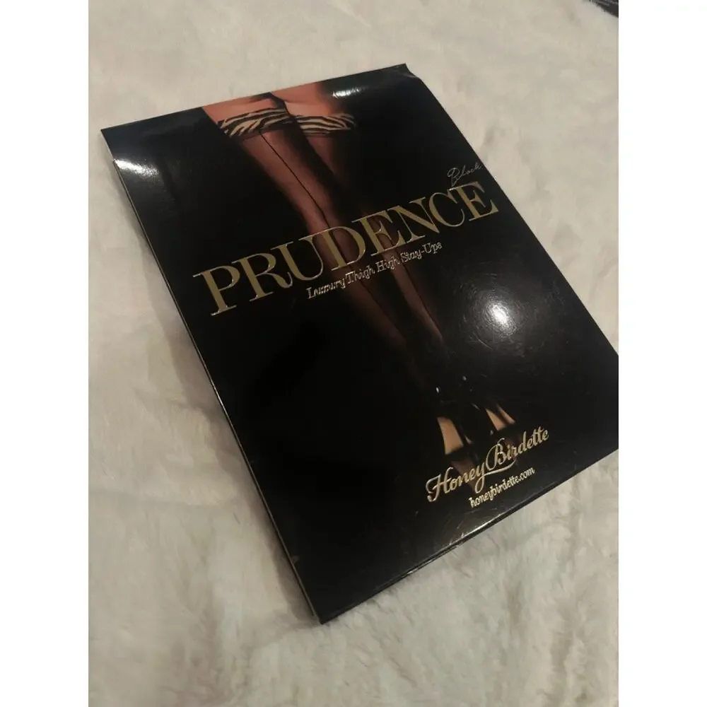 Honey Birdette Stockings PRUDENCE🖤 Zebra Stocking Stay-Ups Small